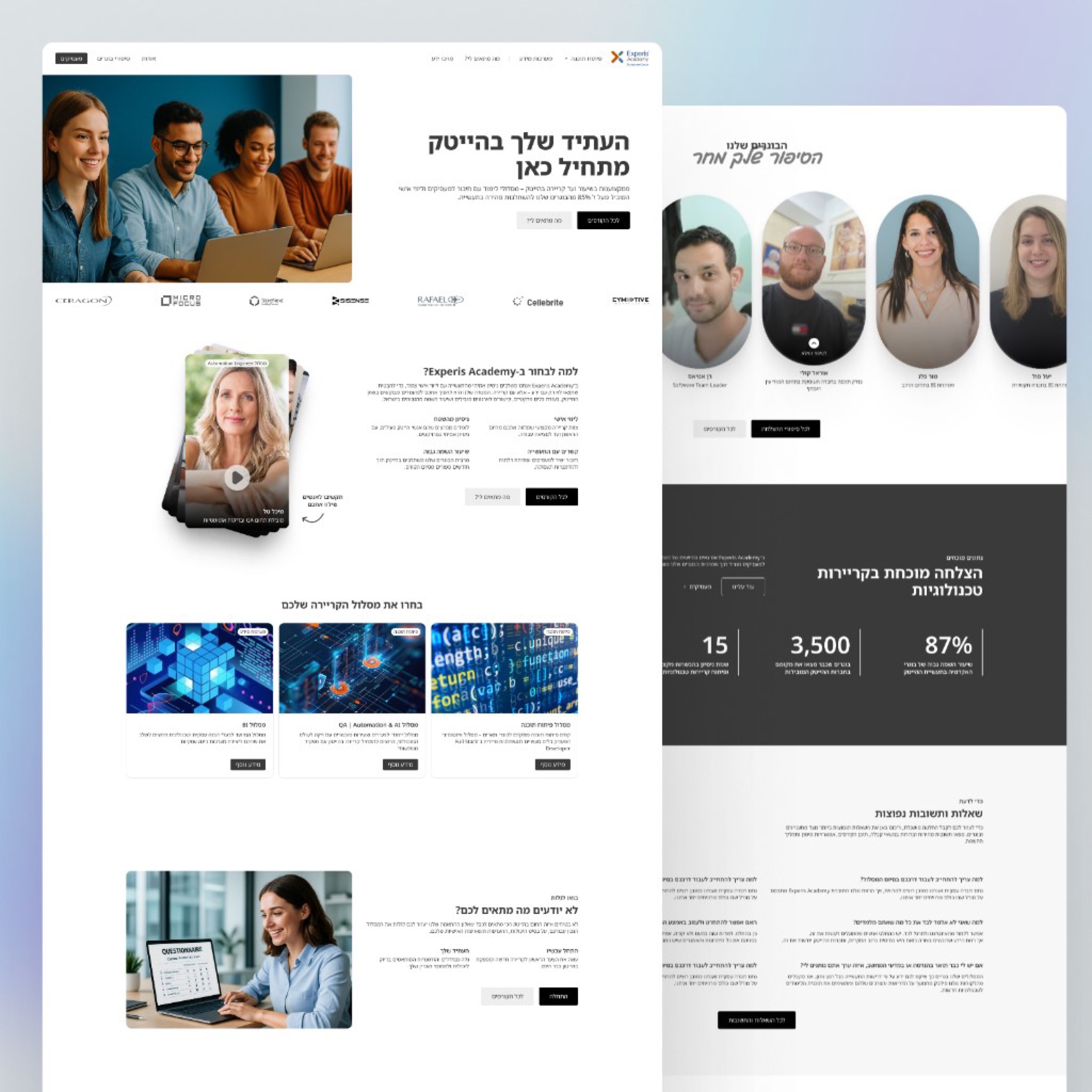 Experis Academy — landing page research and structure